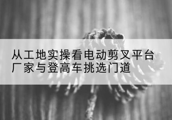 镶黄旗电动剪叉升降平台厂家-从工地实操看电动剪叉平台厂家与登高车挑选门道